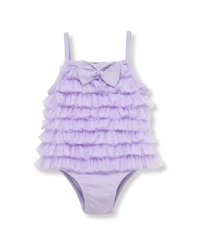 Habitual Kids' Ruffle Mania Swimsuit In Purple
