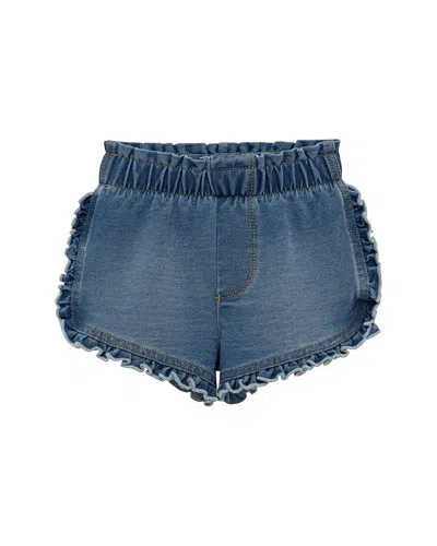 Habitual Kids' Ruffle Trim Short In Blue