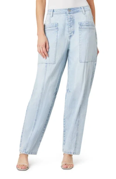 Habitual Seamed High Waist Ankle Barrel Leg Jeans In Glacier