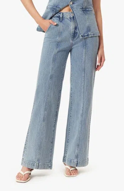 Habitual Seamed Wide Leg Jeans In Blue
