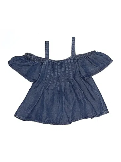 Pre-owned Habitual Kids' Short Sleeve Blouse In Blue