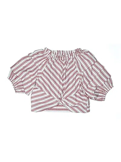 Pre-owned Habitual Kids' Short Sleeve Blouse In Red