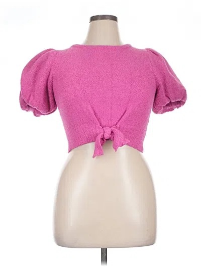 Pre-owned Habitual Short Sleeve Top Pink Sweetheart Neckline Tops