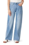 Habitual Side Eyelet Wide Leg Jeans In Blue