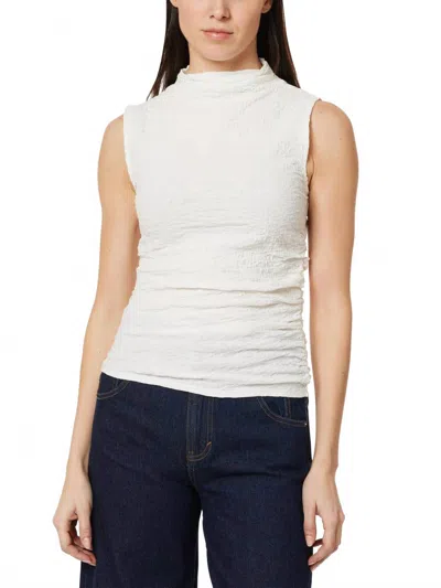 Habitual Sleeveless Gathered Top In Whisper White In Multi