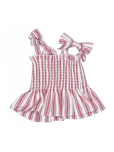 Pre-owned Habitual Kids' Sleeveless Top Pink Square Neckline Tops
