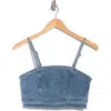 Habitual Spaghetti Strap Denim Crop Top