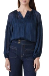 Habitual Stripe Button-up Top In Midnight