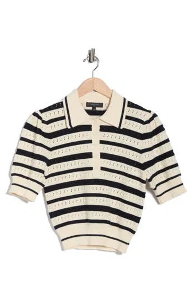 Habitual Stripe Polo Sweater In Multi