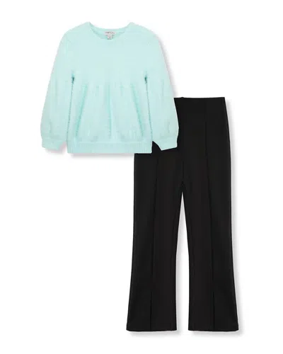 Habitual Kids' Sweater Mixed Pant Set In Multi