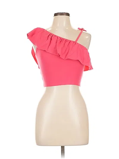 Pre-owned Habitual Tank Top Pink One Shoulder Neckline Tops