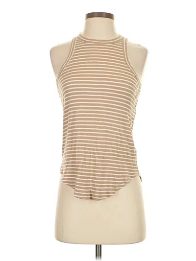 Pre-owned Habitual Tank Top Tan Halter Neckline Tops In Brown