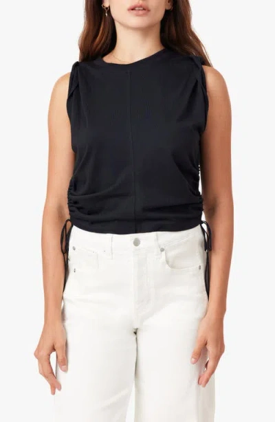 Habitual The Luna Cinched Cotton Top In Black