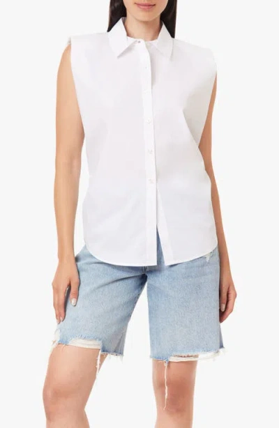 Habitual Tie Back Sleeveless Shirt In White