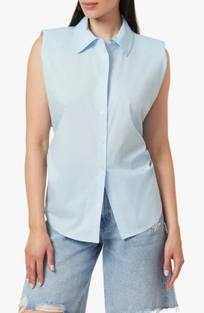 Habitual Tie Back Sleeveless Shirt In Blue