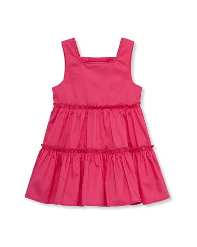 Habitual Tiered Babydoll Dress In Pink