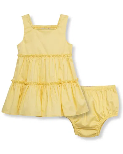Habitual Kids' Tiered Babydoll Dress In Yellow