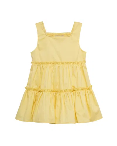 Habitual Kids' Tiered Babydoll Dress In Yellow