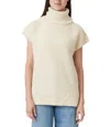 Habitual Short Sleeve Turtleneck Sweater In Grey