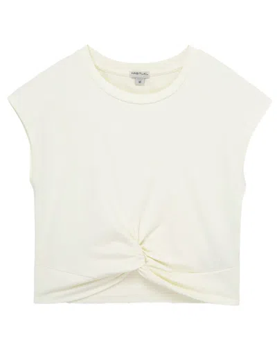 Habitual Kids' Twisted Front T-shirt In White