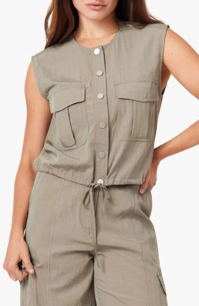 Habitual Utility Button-up Top In Green