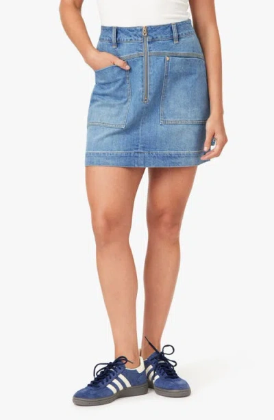 Habitual Utility Pocket Denim Miniskirt In Blue