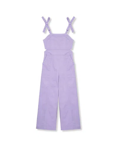 Habitual Kids' Wide Leg Cutout Overall In Purple