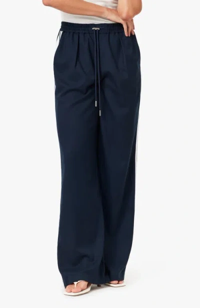 Habitual Wide Leg Track Pants In Blue