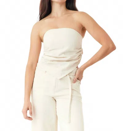 Habitual Women Bandana Top In Sand Stripe In Gray