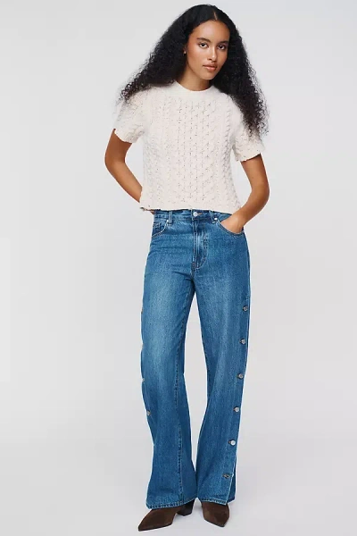 Habitual Wythe High Rise Relaxed Studded Jeans In Blue