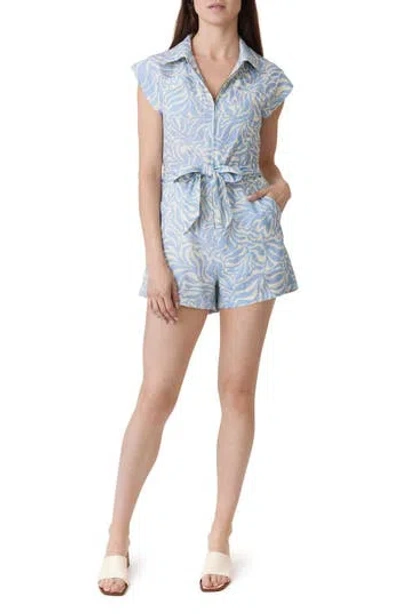 HABITUAL HABITUAL ZIP-UP LINEN BLEND ROMPER
