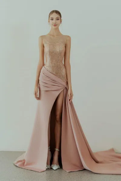 Hacchic Illusion Gown In Pink