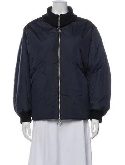 Pre-owned Hache Bomber Jacket In Blue