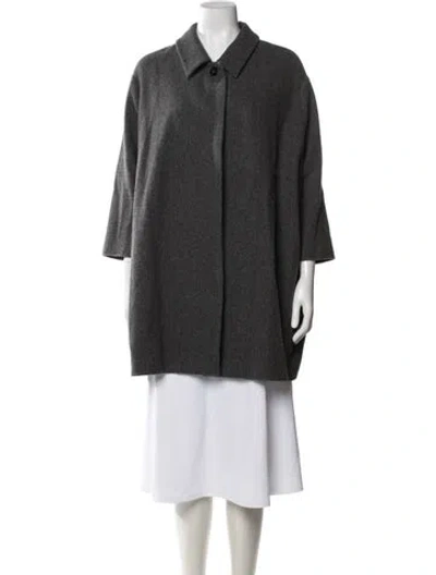 Pre-owned Hache Camel Hair Coat In Grey