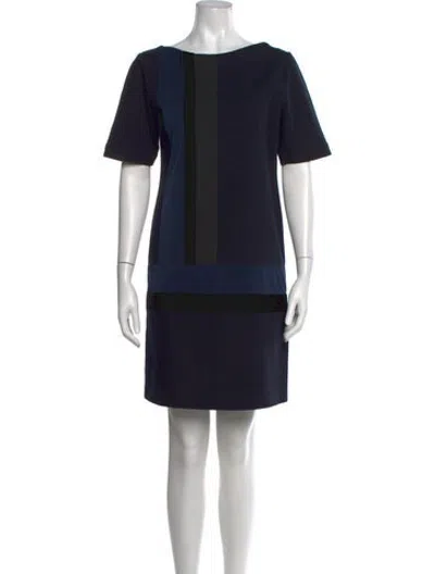 Pre-owned Hache Colorblock Pattern Knee-length Dress In Black
