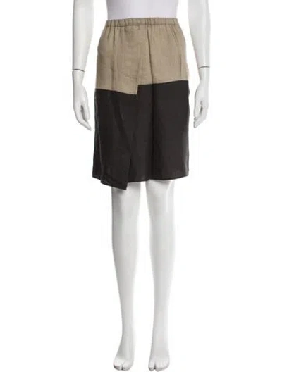 Pre-owned Hache Colorblock Pattern Knee-length Skirt In Black