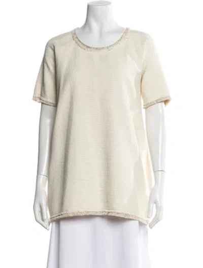 Pre-owned Hache Crew Neck Short Sleeve Top In Neutrals