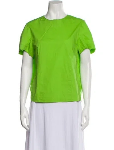 Pre-owned Hache Crew Neck Short Sleeve T-shirt In Green
