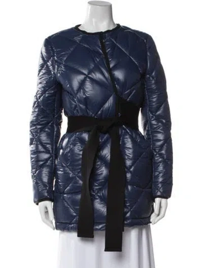 Pre-owned Hache Down Coat In Blue