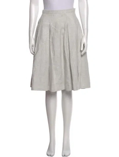 Pre-owned Hache Linen Knee-length Skirt In White