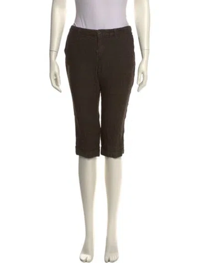 Pre-owned Hache Linen Skinny Leg Pants In Brown