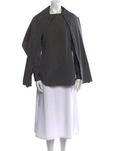 Pre-owned Hache Long Sleeve Button-up Top In Gray