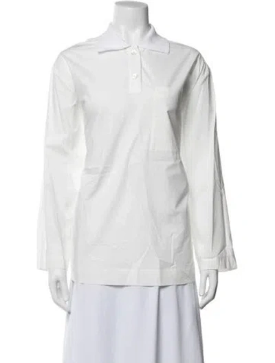 Pre-owned Hache Long Sleeve Polo In Neutrals