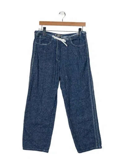 Pre-owned Hache Mid-rise Straight Leg Jeans In Blue