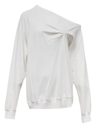 Hache Off-shoulder T-shirt In White