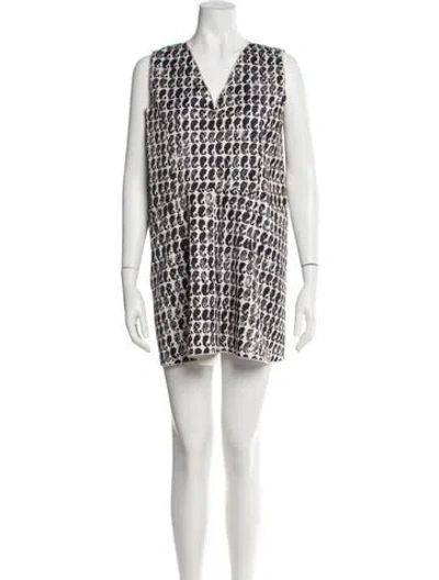 Pre-owned Hache Paisley Print Mini Dress In Neutral