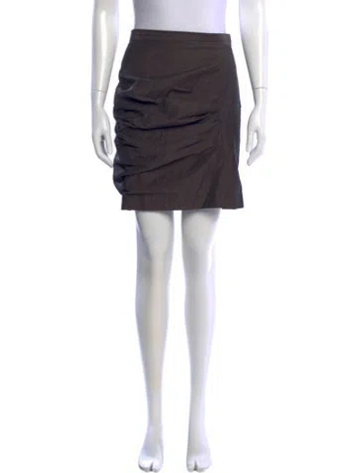 Pre-owned Hache Pleated Accents Mini Skirt In Gray