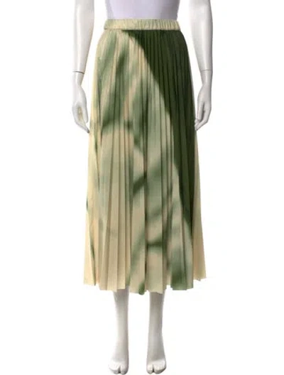 Pre-owned Hache Printed Long Skirt In Green