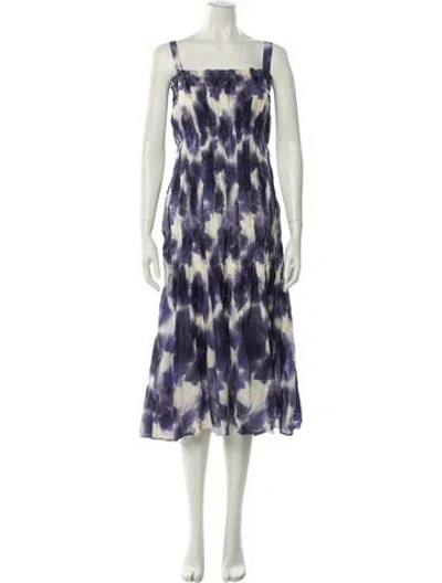 Pre-owned Hache Printed Midi Length Dress W/ Tags In Multi
