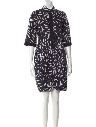 Pre-owned Hache Printed Mini Dress In Blue
